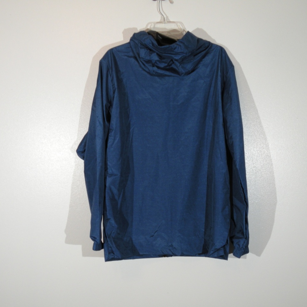 Packable Waterproof Blue Windbreaker Jacket - L - image 3